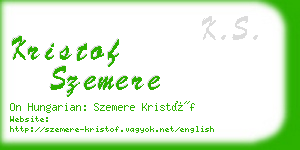 kristof szemere business card